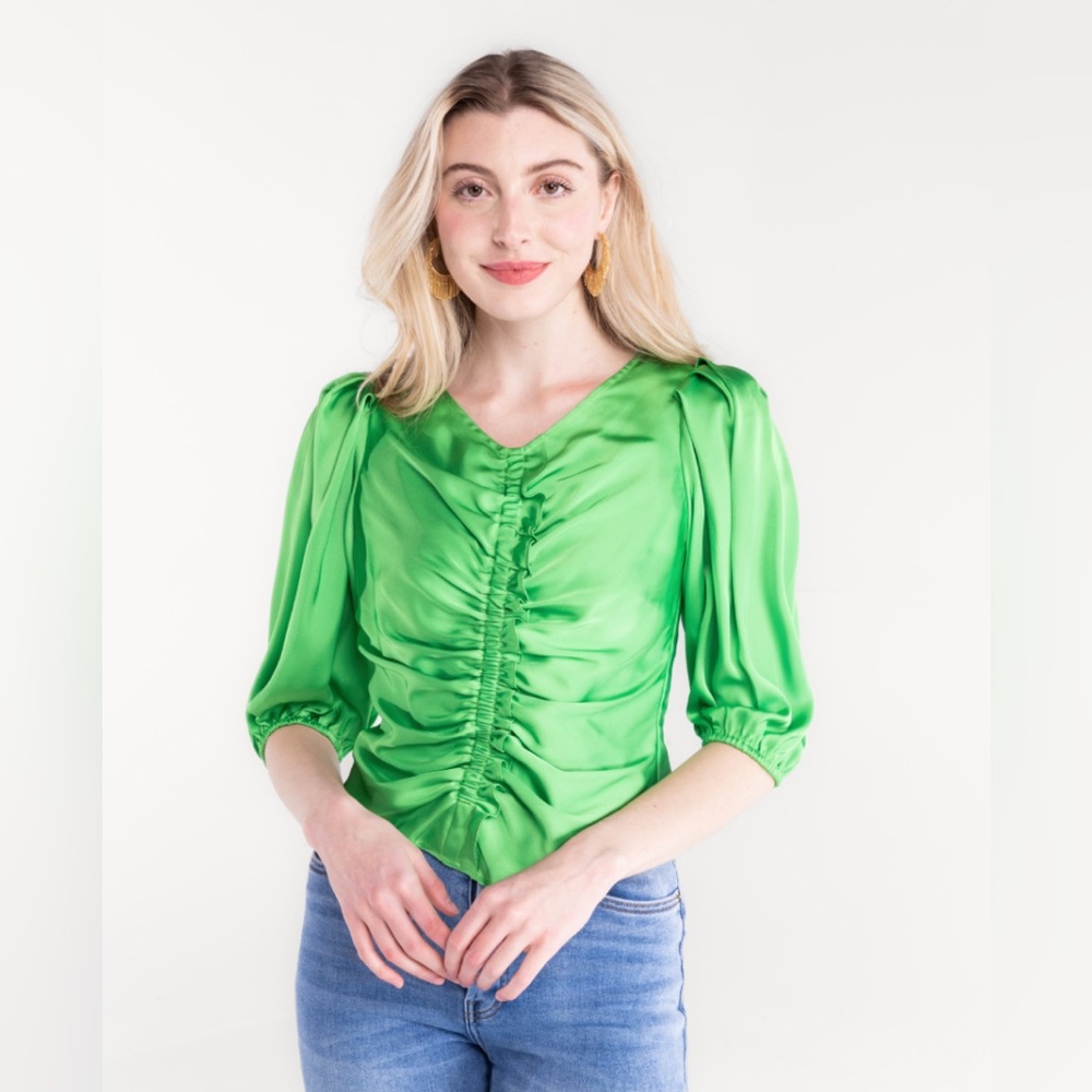 Alden Adair Lime Green Cat Top